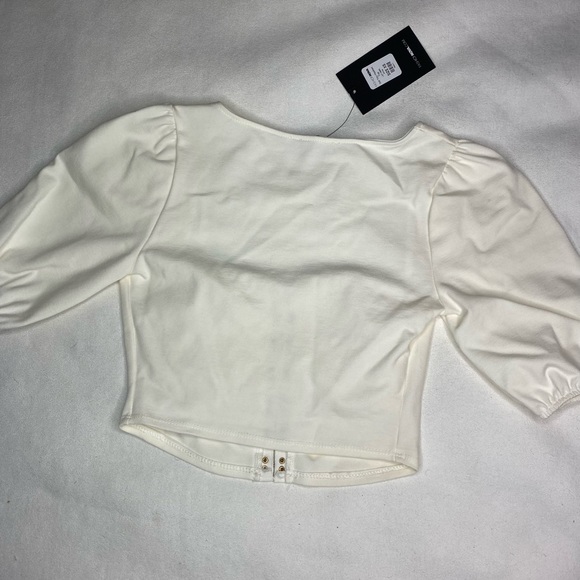 Fashion Nova “Got You Hooked Top” in White - Picture 3 of 4